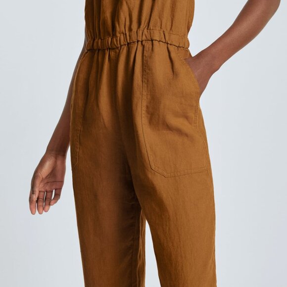 NWT Everlane Line Shoestring Jumpsuit Burnt Orange Size M - Picture 6 of 11